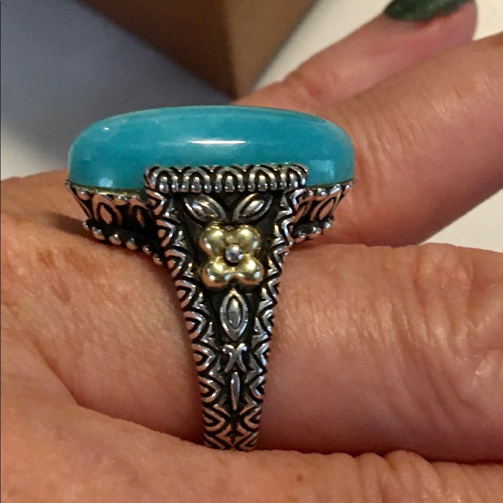 Barbara Bixby Amazonite Sterling Silver 18k gold - Picture 2 of 9